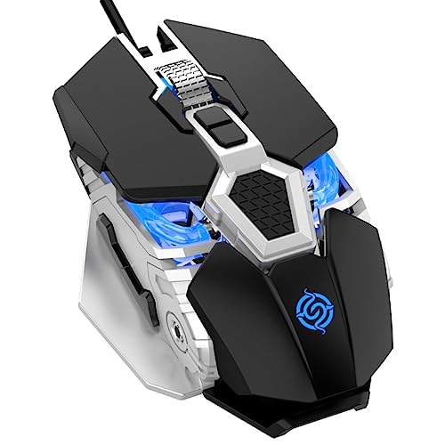RGB USB Wired Gaming Mouse Macro Programming 6400DPI 9 Buttons Programmable Ergonomic for Gamer Mice PC Computer