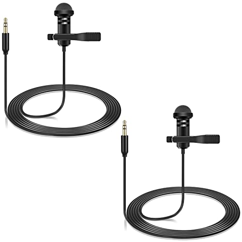 2-Pack Lavalier Microphone for DJI Mic 2 & Rode Wireless Pro Transmitters | Omnidirectional Lav Lapel Wearable Mic for Vlog Interview Streaming Lectures Broadcasters - color: Regular Version