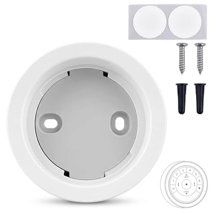 Remote Control Wall Mount Holder for Hunter Douglas PowerView Generation 2 Surface Mount Bracket Station Only Part (White) - color: White