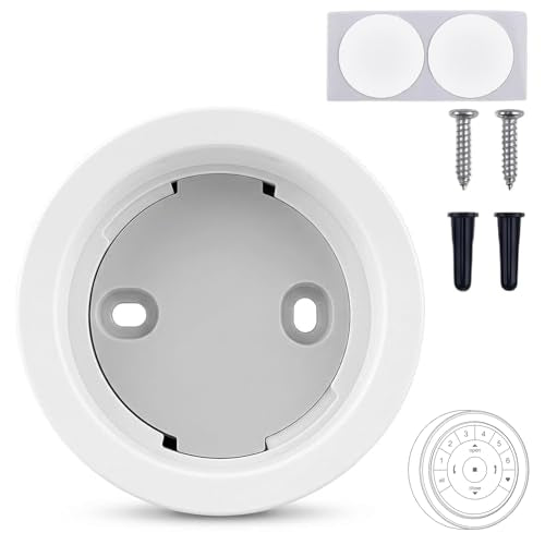Remote Control Wall Mount Holder for Hunter Douglas PowerView Generation 2 Surface Mount Bracket Station Only Part (White) - color: White