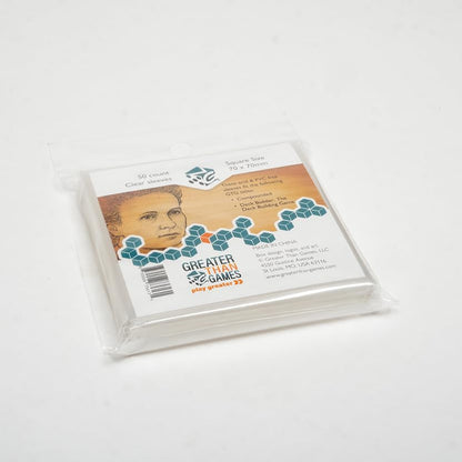 Greater Than Games | Square Size Card Sleeves | 70x70 mm | Acid Free & PVC Free | Card Game Protective Accessory | Includes 50 Sleeves - style: Square (70x70)