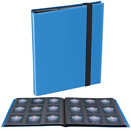 Card Binder, Upgraded 9 Pockets Trading Card Collection Binder for Cards, 360 Card Book Holder Album for Yugioh, MTG, TCG, Magic, Sports Cards - Blue - color: Blue