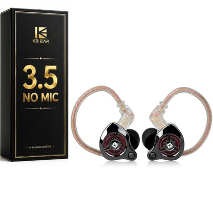2026 Latest erabuds,KBEAR BK1 Wired Gaming Earbuds,10mm Single DD in Ear Monitor,HiFi Headset Wired Earbuds IEM Earphones with Detachable Cable for Gaming/Music/Video (White, 3.5 with mic) - color: E