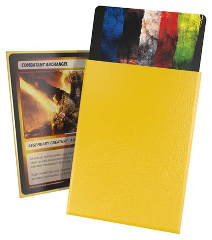 Ultimate Guard Cortex Outer Card Sleeves, 100 Standard Size TCG Sleeves, 66 x 91mm, Yellow Back, Matte Finish, No PVC & Acid-Free, High Clarity