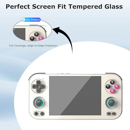 【2Pack】 for Anbernic RG476H Retro Handheld Game Console Screen Protector – 9H Tempered Glass, Anti-Scratch, HD Clarity, Touch Sensitive, Easy Installation, Anti-Fingerprint, Bubble-Free