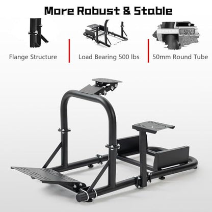 Dardoo G920 Gaming Simulator Cockpit Compatible with Logitech G27 G29 G923, for Fanatec, for Thrustmaster T300RSTXRW Base for PS4, for Xbox,for PC, Wheel Stand Without Wheel, Pedal, Handbrake and Seat