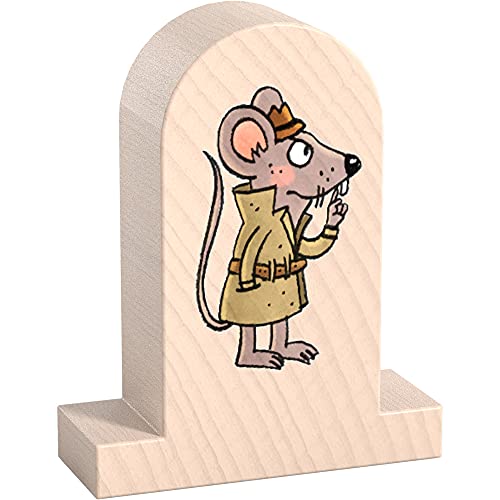HABA Inspector Mouse: The Great Escape - Detective Board Games for Family Night, Cooperative Memory Games for Ages 5+, Includes 3D Playing Board with Fun Sounds