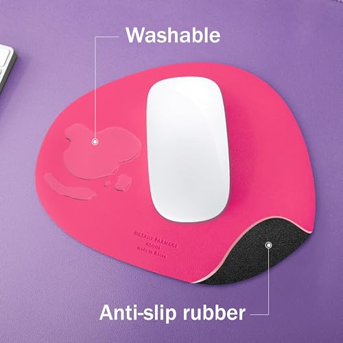 GREEDY FARMERS Mouse pad, Non-Slip Washable Waterproof Computer Mouse pad (Hot Pink) - color: Hot Pink