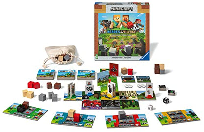 Ravensburger Minecraft Heroes of The Village | Cooperative Board Game | Exciting & Unpredictable | Perfect for Families and Minecraft Enthusiasts | Suitable for Kids & Adults