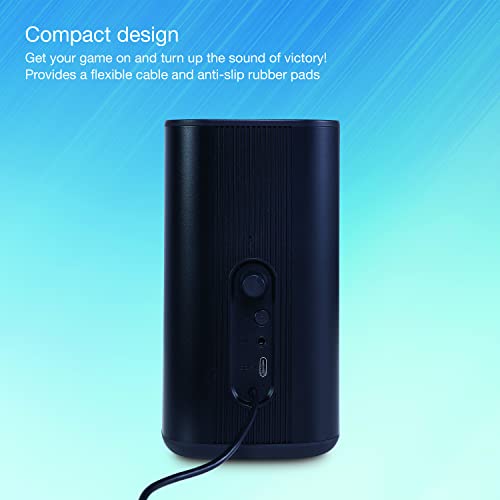 Verbatim RGB Gaming Stereo Desktop Speakers Bluetooth 5.0 3.5mm AUX-in Connection – Black