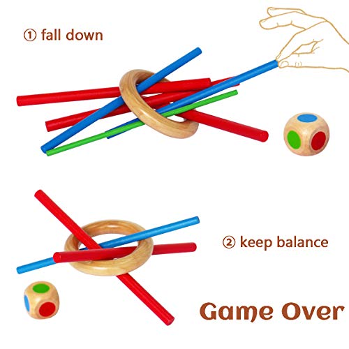 Keep It Steady Fun Family Games for Kids and Adults - Balance & Patience Training - Wooden Stick Toys for Creative Kids Games