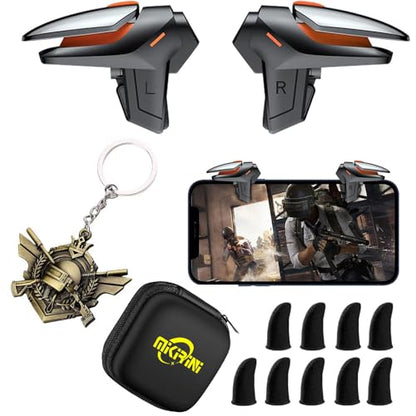 Mikirini 13 in 1 PUBG Mobile Phone Triggers, Max Phone Thickness:18mm | Controller for PUBG/Call of Duty/Free Fire/Fornite, compatible with iPhones & Android Phones