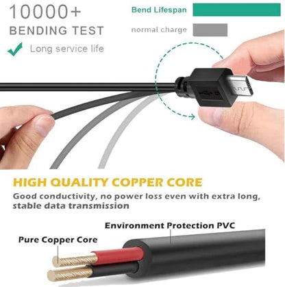 2 Pack 10ft Charging Cable Compatible with PS4 Controller, Play and Charger Cable Data Sync Cord Compatible with PlayStation 4 PS4 Controllers and Xbox One Controllers