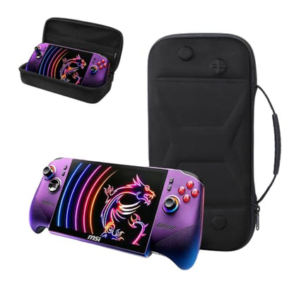 EVA Carrying Case for MSI Claw 8 EX AI+ Handheld Console, Shockproof Travel Bag with Joystick Protection, Hard Shell Storage Pouch for Gaming Accessories