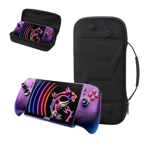 EVA Carrying Case for MSI Claw 8 EX AI+ Handheld Console, Shockproof Travel Bag with Joystick Protection, Hard Shell Storage Pouch for Gaming Accessories