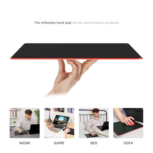 Plastic Resin Hard Mouse Pad Premium Esports Waterproof Ultra Smooth No Irritating Smell Environment Fast and Accurate Control for Office and Gaming Laptop(11.87x9.45in) - size: 11.8L x 9.5W inches