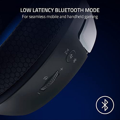 Razer Kaira Wireless PlayStation Gaming Headset, White & Black | 50mm Drivers, HyperClear Cardioid Mic, Memory Foam Cushions, Bluetooth, 30 Hr Battery, for PlayStation 5, PS4, PC, Mobile - color: White/Black, style: Kaira HyperSpeed