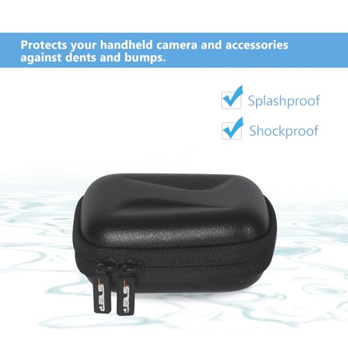 JSVER Mini Carrying Case for GoPro Hero 13/12/11/10/9/8/7/6/5/4/3, DJI Osmo Action, AKASO EK7000 / EK7000 Pro / V50 Pro/Brave 4, Campark ACT74 / ACT76, Dragon Touch Vision 3, YI Lite / 4K+ - size: Small-T2