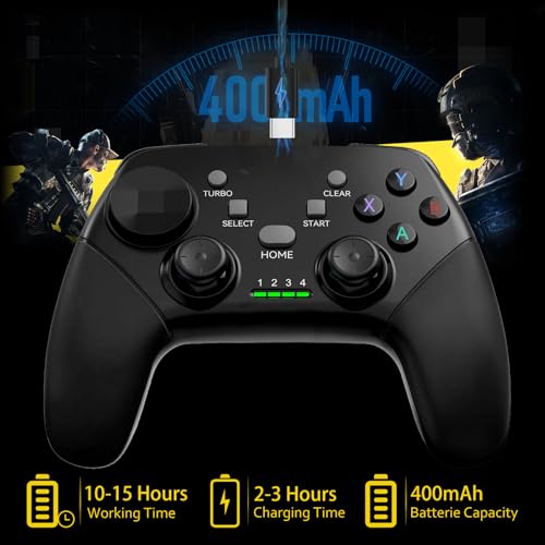 Joso Wireless Mobile Gaming Controller for iPhone, Android, iPad, Tablet, PC, Phone Controller with Phone Clip Supports Cloud Game, COD Mobile, Genshin Immpact, Remote Player Gamepad - color: Black