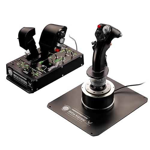 Thrustmaster HOTAS Warthog A-10C replica metal flight stick - PC | Hall-Effect 16-bit, detachable handle, 19 buttons, 3 hat switches, dual trigger, 6+ lb weighted base, T.A.R.G.E.T software - style: Flight Stick