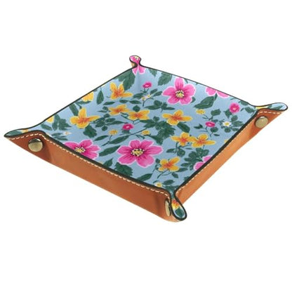 Flowers Floral Dice Tray Dice Rolling Tray Folding Dice Holder for Dice Games, Like RPG, DND and Other Table Games - color: Multi 7