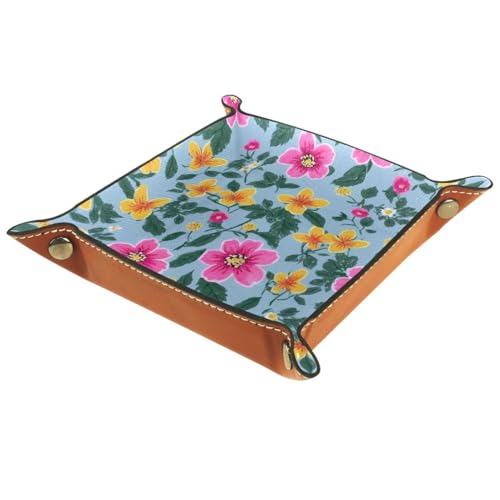Flowers Floral Dice Tray Dice Rolling Tray Folding Dice Holder for Dice Games, Like RPG, DND and Other Table Games - color: Multi 7