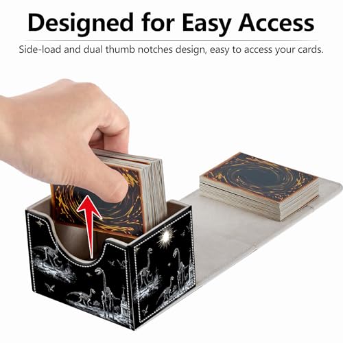 Strong Magnet MTG Demon Deck Box Playing Card Case Magic The Gathering Commander Deck Box Creative Pattern Trading Card Storage Box for Collectible Games (Mysterious Dinosaur Skeleton, 1 pack) - color: Mysterious Dinosaur Skeleton