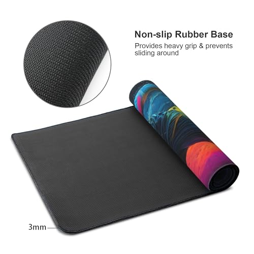 Large Gaming Mouse Pad and Desk Mat, Soccer Action Design, Non-Slip Base, 35.4 x 15.7 Inches, for PC, Laptop, Office, and Gaming Setup - color: Football Actions