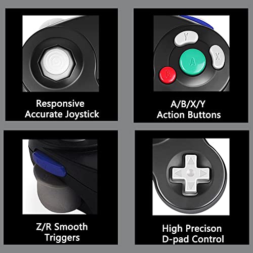 Reiso Classic NGC Wired USB Controller for Windows PC MAC (Black) - color: Black