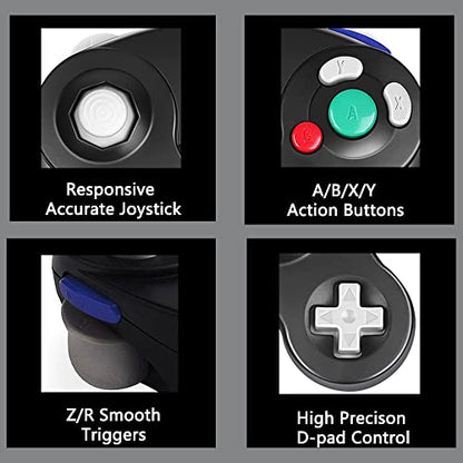 Reiso Classic NGC Wired USB Controller for Windows PC MAC (Black) - color: Black