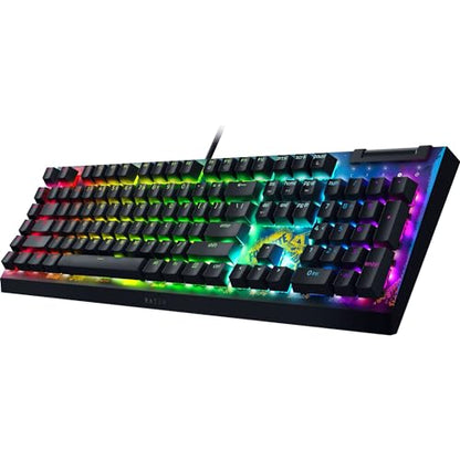 Razer BlackWidow V4 X Mechanical Gaming Keyboard, Fortnite Edition | Yellow Switches Linear & Silent, 6 Macro Keys, Chroma RGB, Doubleshot ABS Keycaps, Sound Dampening & Stabilizers - color: Fortnite Edition