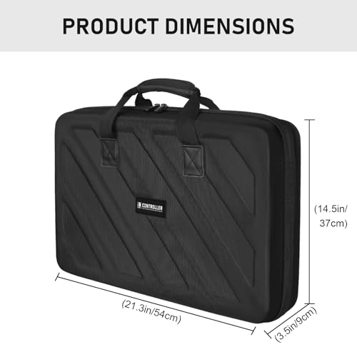 Hard Case Compatible with Pioneer DJ Controller DDJ-FLX4/DDJ-400/DDJ-SB2/DDJ-200/DDJ-SB3/DDJ-RB Protective Carrying Storage Bag,Black(S-20.8 x 14.5 x 3.5 Inch) - size: DDJ-FLX4