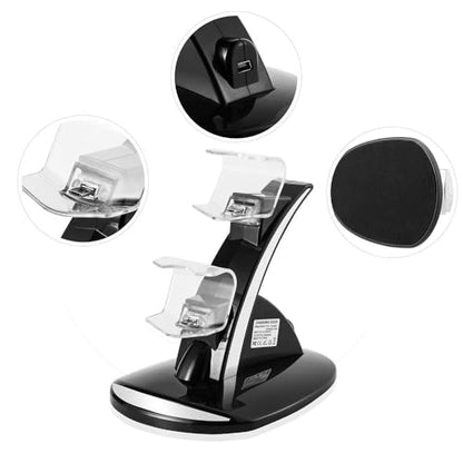 PS4 Controller Charger, Megadream PlayStation 4 Charging Station for Sony PS4 / PS4 Pro / PS4 Slim DualShock 4 Controller, Dual USB Fast Charging Station Stand with LED Indicator Light