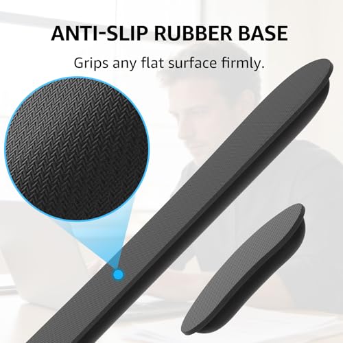 KTRIO Keyboard Wrist Rest & Small Mouse Wrist Rest, Black | Memory Foam Wrist Support, Ergonomic Design, Non-Slip Base, Office and Home Use - color: Black