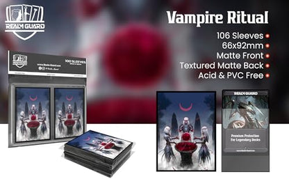 (Vampire Ritual) 100% Hand-Drawn 100ct Textured Matte TCG/MTG Card Art Sleeves by Realm Guard