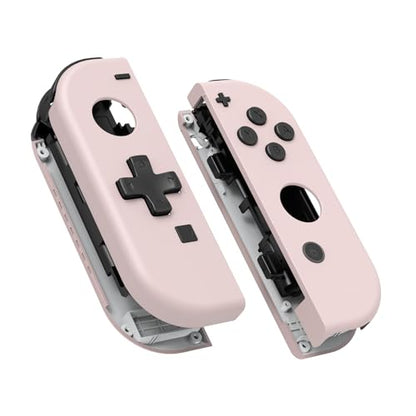 eXtremeRate Cherry Blossoms Pink DIY Housing (D-Pad Version) with Full Buttons for Joycon Handheld Controller, Replacement Shell Case for Nintendo Switch & Switch OLED [Only the Shell, NOT the Joycon] - color: Cherry Blossoms Pink