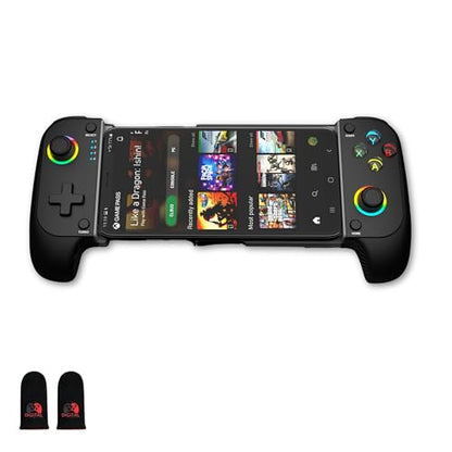 Digital Dynasty Bluetooth Mobile Gaming Controller for Switch, iOS, Android & Tablets, Wireless Gamepad with Adjustable Clip, Dual Vibration, Key Mapping Support