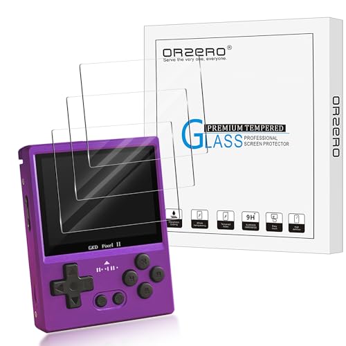 Orzero (3 Pack) Tempered Glass Screen Protector Compatible for GKD Pixel 2 Handheld Game Console, 9 Hardness High Definition Anti-Scratch Bubble-Free (Not for GKD Pixel 1st Gen) - size: GKD Pixel 2