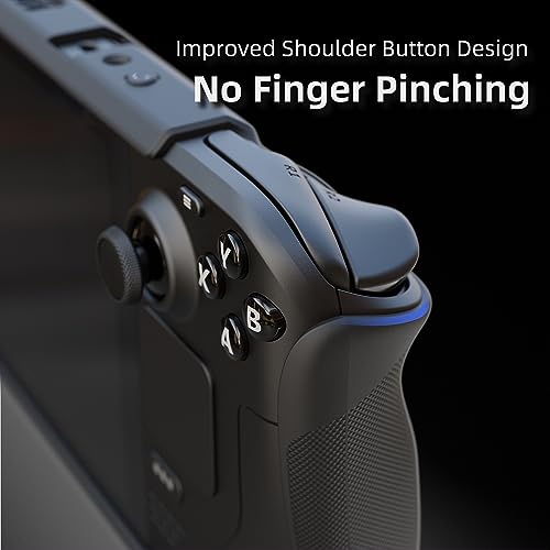 Skull & Co. GripCase Bundle for Steam Deck: Soft Protective Case with Textured Grips Full Protection and Stand, Non-Slip and Anti-Scratch Cover Design [with Slim Carrying Case] - Black - color: Black, size: GripCase Bundle