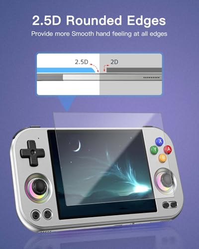 2 Pack Screen Protector for Anbernic RG477M Handheld Game Console, 9H Hardness Tempered Glass for Anbernic RG477M,Anti-Scratch, HD Clarity,Bubble Free