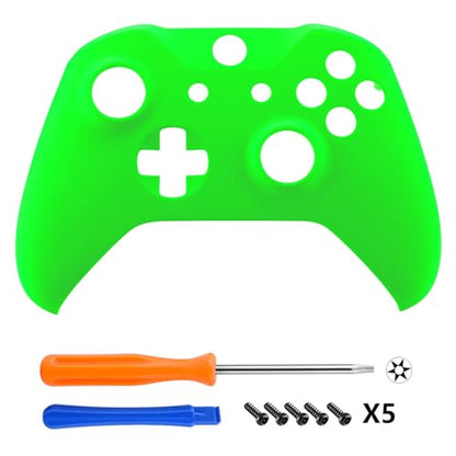 eXtremeRate Neon Green Soft Touch Grip Front Housing Shell Faceplate for Xbox One X S Controller Model 1708 - Controller NOT Included - color: Neon Green