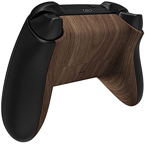 eXtremeRate Custom Back Cover Shell for Xbox Series X & S Controller, Wood Grain Replacement Controller Battery Cover & Bottom Shell - color: Wood Grain