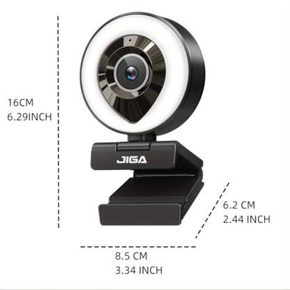 Webcam Computer Camera 1080P with Dual Microphone Adjustable Right Light Web cam for PC Advanced Auto-Focus with Tripod Zoom Streaming Camera Gaming Webcam for Facebook YouTube Xbox Streamer