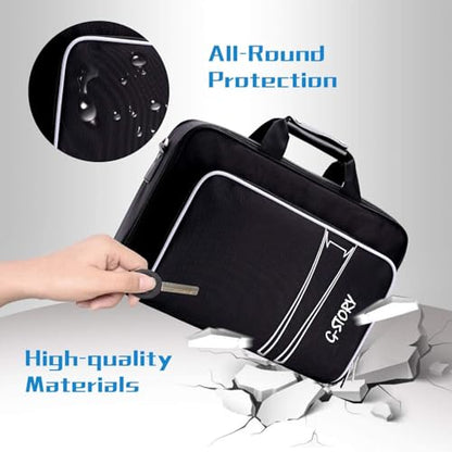 G-STORY Carry Case Compatible with PlayStation 5 Console,Travel Case Bag with Zinc Alloy Zippers for Console, Controllers and Accessories,Controller Skin*1 - color: White-logo
