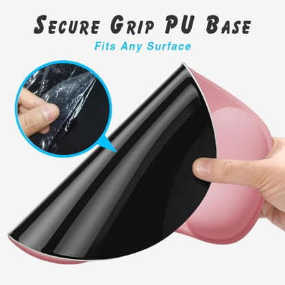 Office Mousepad with Gel Wrist Support - Ergonomic Gaming Desktop Mouse Pad Wrist Rest - Design Gamepad Mat Rubber Base for Laptop Computer -Silicone Non-Slip Special-Textured Surface (01Pink) - color: 01Pink