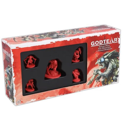 SFG Steamforged Games: Godtear The Board Game Bundle (Halftusk, Sneaky PEET, Helena, and Keera Expansion - 4 Items)