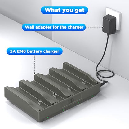 Reveal Lithium Battery Charger 4 Port Charger Compatible with Reveal Hunting Trail Camera Upgrade Charging Speed 5V/2A Input Output - size: 1 charger only