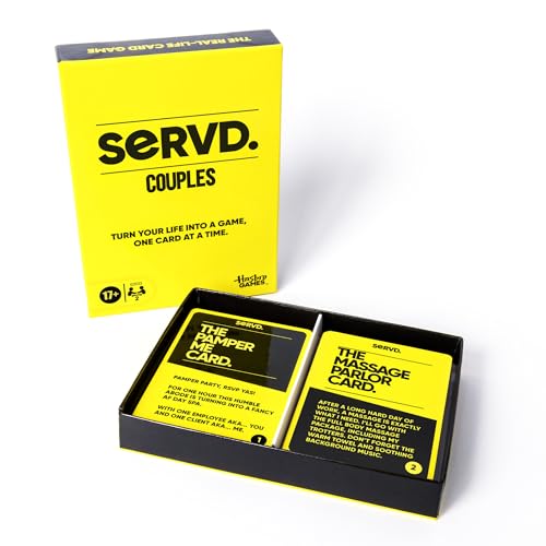 Hasbro Games SERVD Couples Game – Hilarious Real-Life Card Game for Partners – Funny Gifts for Anniversary, Date Nights, Valentine’s Day – 2 Players – Ages 17+ - style: Couples