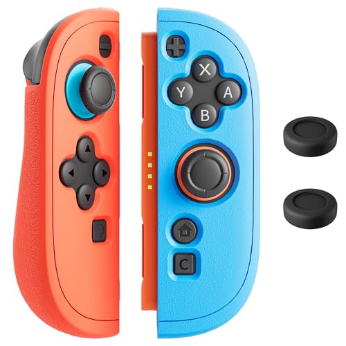 GLDRAM Soft Case for Nintendo Switch 2 Joycon (Red-Blue) - color: Red-Blue