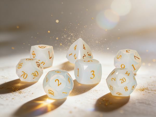 7-Piece Diamond Cut Dice Set for Dungeons and Dragons (D&D) | RPG & Tabletop Games | Premium Gift Box & Durable Design - color: Zs-d